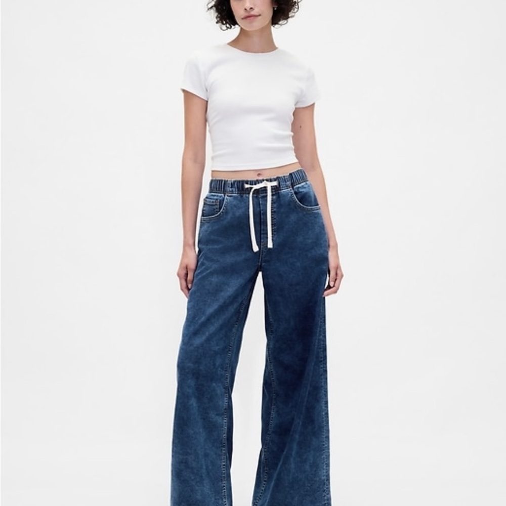 GAP Dark Blue Knit Cotton Jeans
